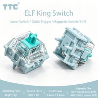 TTC ELF King Magnetic Switches 32gf Linear Creamy Switches HIFI RGB Custom DIY For 75% Gaming Magnetic Keyboard Mechanical Gamer