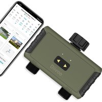 Diivoo Bluetooth Sprinkler Timer 2 Zone, Smart Water Timer for Garden Hose, Smart Automatic Irrigation Timer with Rain Delay
