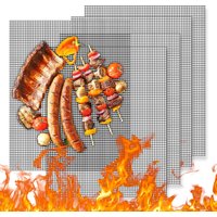 Barbecue Grill Mesh Mats High Temperature Resistant Cuttable Liner For Meat Slices Food Grade Barbecue Accessories