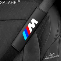 Leather Car Seat Belt Shoulder Protection Cover Shoulder Pads For BMW M Power Performance M3 M5 X1 X3 X5 X6 E46 E39 E36 E60 E90