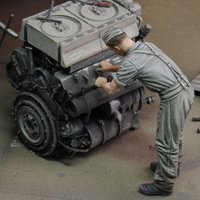 1/35 resin soldier model GK - German infantry armored mechanic - unassembled and unpainted DIY kit 780