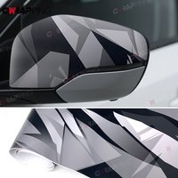 Black Geometric Camo Vinyl Film Custom Selfadhesive Sticker Bike Console Laptop Scooter Motorcycle Skin Wrapping Protection Film