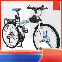 Stylish Folding Mountain Bike Teen Adult Student Ultra Light Portable Off-Road Shock Absorption Variable Speed Bike