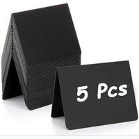 5Pcs Recyclable Mini PVC Chalkboard Signs for Wedding Food Party Buffet Table Sign Chalkboard Menu Label Memo Message Board