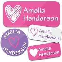 14pcs Custom Name Stickers Personalized Waterproof Name Labels Multiple Cartoon Designs School Labels
