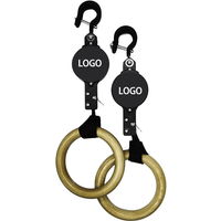 Body Weight Fitness Suspension Trainers Gymnastic Rings Gym Rings Adjustable Numbered Straps Pull up Rings Sets for Workout