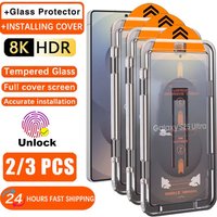 Easy Installation Screen Protector For Samsung S25 Ultra S26 S24 S23 FE A56 A55 5g A16 A26 A54 A36 S22 S21 Plus Tempered Glass