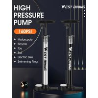 AliExpress West Biking WEST BIKING 160PSI Bicycle Air Pump High Pressure Hand Pump for Schrader/Presta Valve Inflator Tool MTB Road Bike Accessories