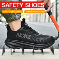 New Safety Boots Men Work Sneakers Indestructible Shoes Steel Toe Protective Boots Anti-smash Anti-puncture Work Safety Shoes image 4