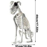 Halloweenowa dekoracja - szkielet psa, straszny szkielet zwierzęcia, szkielet szczeniaka z kości, dekoracja szkieletowa na Halloween do użytku wewnątrz i na zewnątrz, 2025
