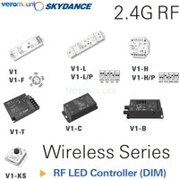 Skydance DC12V 24V Constant Voltage Dimmer V1 V1-L V1-L/P V1-H V1-H/P V1-F V1-T V1-K V1-B V1-C Support 2.4G RF Remote Controller