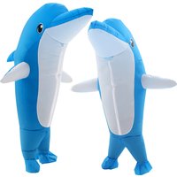 Costume gonflable de dauphin pour adultes, Costume d'été fantaisie de requin gonflable, jeu de fête, Costume d'halloween Cosplay de noël