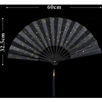 10-Inch Full Metal Fan with Feather Pattern Outdoor Martial Arts Self-Defense Fan Gold Shake Steel Frame Silk Cloth
