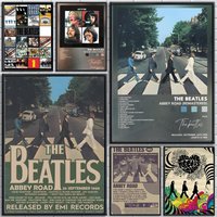 Classic Rock B-Beatles Poster Room Wall Art Decor Waterproof Stickers For Home Bar Bedroom Decoration