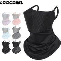 AliExpress NONE LOOGDEEL Summer Ice Silk Mask Sun Protection Anti-UV Mesh Quick Dry Face Cover Breathable Dustproof Neck Protection Hanging Ear