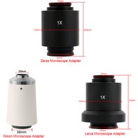 1X C-Mount Trinocular Microscope Digital Camera Adapter For Leica DM series/Zeiss P95 Axio UIS series/Nikon E100,E200,50i,55i