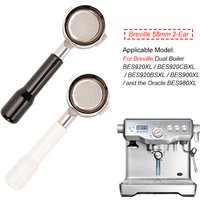 58mm Bottomless Portafilter For Breville 9 Series BES920/980/990 Stainless Steel 2 Cup Basket Naked Coffee Handle Barista Tools
