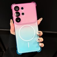 Magnetic Cover Funda For Samsung Galaxy S26 Ultra Double Color Transparent Case For Samsung S25Ultra S24 Ultra Lightweight Shell