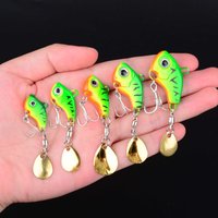 6Pcs Rotating Metal VIB Vibration Bait, Spinner Spoon Fishing Lures Jigs, Trout Winter Fishing Hard Baits Tackle Pesca Lure Set