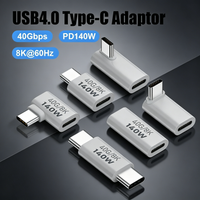 USB 4.0 Type C 90 Degree Extension Cable, Male To Female 40Gbps 8K HD Video PD Fast Charging Thunderbolt 3 Adapter For PC Laptop