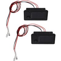 2pcs Solar Light Boxes Replacement Top With LED Bulbs Easy Install Auto On/Off Weatherproof For Garden & Pathway Lighting