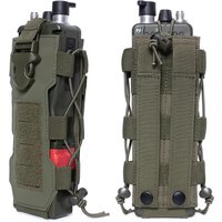 DIZETION Outdoor Sports Molle Water Bottle Pouch Radio Canteen Cover Holster Waist Pack Hunting Hiking Travel Kettle Holder Bags