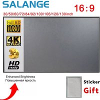 Salange Projector Screen,60 100 120 inch Reflective Fabric Cloth Projection Screen For YG300 Projetor XGIMI DLP LED Home Theater