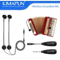 KIMAFUN Wireless Dual Accordion Microphone Professional Musical Instrument Condenser Mic Designed for Musicians Accordionist