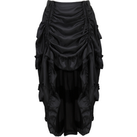 Gothic Steampunk IrregularPleated Long Skirt High Low Skirts Adult Party Sexy Dance Skirt Match Corset Pirate Costume Plus Size
