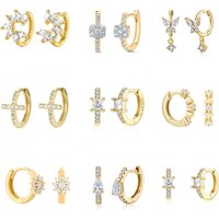 CRMYA Gold Silver Filled Hoop Earrings For Women Opal Zircon Earring Hoops Luxury Mini Earings Ear Jewelry Pendientes