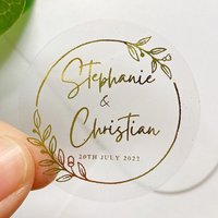 100pcs/Lot Custom Logo Stickers With Gold, Silver or Rose Gold Foil, White Matte Round Personalized Stickers, Business Stickers