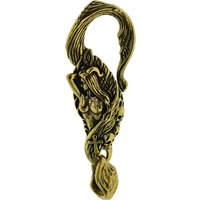 handmade white copper retro brass mermaid hook clasp with skull and cross decoration leather craft keychains keyring FOB DIY