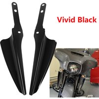 Déflecteurs de vent pour Harley Touring Road King Street Electra Glide FLHR 1995 – 2021, noir vif, montage sur fourche avant de moto