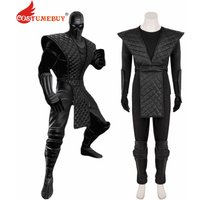 CostumeBuy Game Noob Saibot Cosplay Costume Halloween Carnival Suit Black Full Set Sub-Zero Reptile Scorpion Cosplay Costume