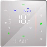Qiumi Smart Wifi Color Thermostat Air Conditioning Temperature Controller Works with Alexa Google Home, 95~240V AC
