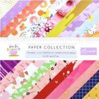 Creative Path 6 Inches Brunch Pattern Scrapbook Background Paper Decorative Scrapbooking DIY Junk Journal Origami Paper 15x15cm