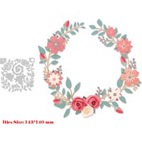 New Arrival Floral Wedding Wreath Metal Cutting Dies For 2022 Scrapbooking Festive Plants Flowers Garland Stencils Card Making