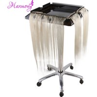 Harmony Plus Hair 1 chariot de coiffure mobile en acier inoxydable pour extensions de cheveux I-Tip