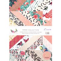 Creative Path A5&A6 Pink Flower Scrapbooking Paper Pad Floral Pattern Decorative Journaling Background Paper For DIY Card Making