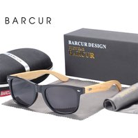 BARCUR Polarized Bamboo Sunglasses Men Wooden Sun Glasses Women Brand Original Wood UV400 Oculos De Sol