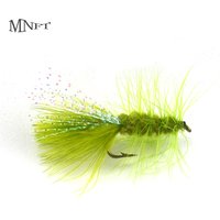 MNFT 10PCS 6# Olive Woolly Bugger Trout Flashabou Tail Fly Fishing Lures Flies Fly Fishing Dry Hook