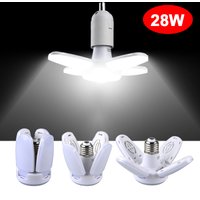 28W faltbare LED-Birne E27 Lüfterflügel LED-Lampe AC 220V 110V Bombilla Lampada Scheinwerfer für Zuhause Deckenplatte Zimmer Garage Beleuchtung