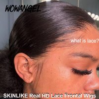 34 inches 250% 13x6 HD Full Lace Frontal Human Hair Wigs Straight Hair Melt All Skins 5x5 HD Lace Closure Wigs Clean Hairline