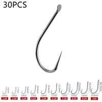 30Pcs fishinghook Titanium Alloy Carp Fishing Hook Barbless Saltwater Fresh Water Fishing Hooks non-barb fishhooks