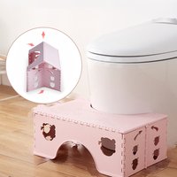 Bathroom Foldable Toilet Stool Portable PP Squatty Potty Kids 7 Inches Thickened Non-Slip Step Stool For Bathroom Accessories