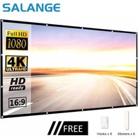 Salange Projection Screen Portable Projector screen 100 inch 120 inch 150 inch 16:9,Outdoor Movie Screen For Travel Home Theater