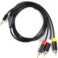 Câble adaptateur jack 3,5 mm vers 3 RCA AV audio vidéo pour caméscopes, lecteurs DVD et TV