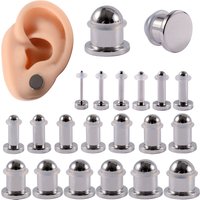 PAIR Mirror Surface Cylinder Ear Plugs Surgical Steel Ear Gauges Expander Stretcher Ear Taper Body Piercing Jewelry 1mm-10mm