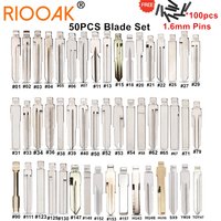 50pcs Remote Car Key Blade For KD Xhorse Blank Flip Remote Replacement Blade For Renault Toyota BMW VW AUDI PSA Peugeot Citroen