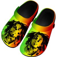Reggae Rock Music Star Bob Marley Home Clogs